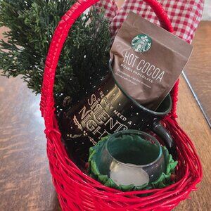 I Really Need a Silent Night Red Wicker Basket Bundle